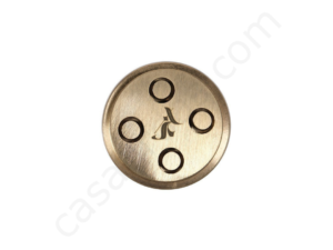 Brass die to create maccheroncini for CU-TO2021 hand press