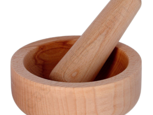 Beech wood mortar and pestle